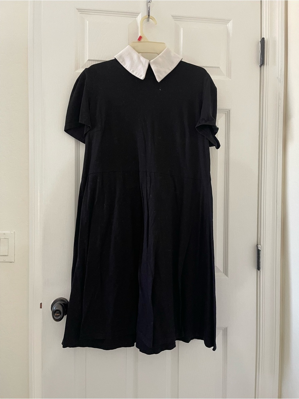 AND Black Dress with White Collar